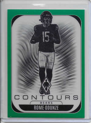 2025 PANINI PHOENIX CONTOURS #6 ROME ODUNZE GREEN #7/99 CHICAGO BEARS 061626