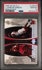 2005 UD MJ/LJ BONUS PACK #LJMJ10 LEBRON JAMES MICHAEL JORDAN PSA 10
