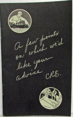 1934 General Motors We Would Like Your Advice Public Opinion Survey
