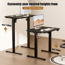 Ergomaker Black Electric 80cm Adjustable Standing Desk Standing Computer Table — image 5