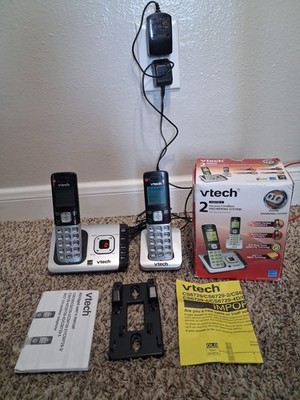 VTech CS6729-2 Cordless Phone System 2 Handsets Answering Machine Tested