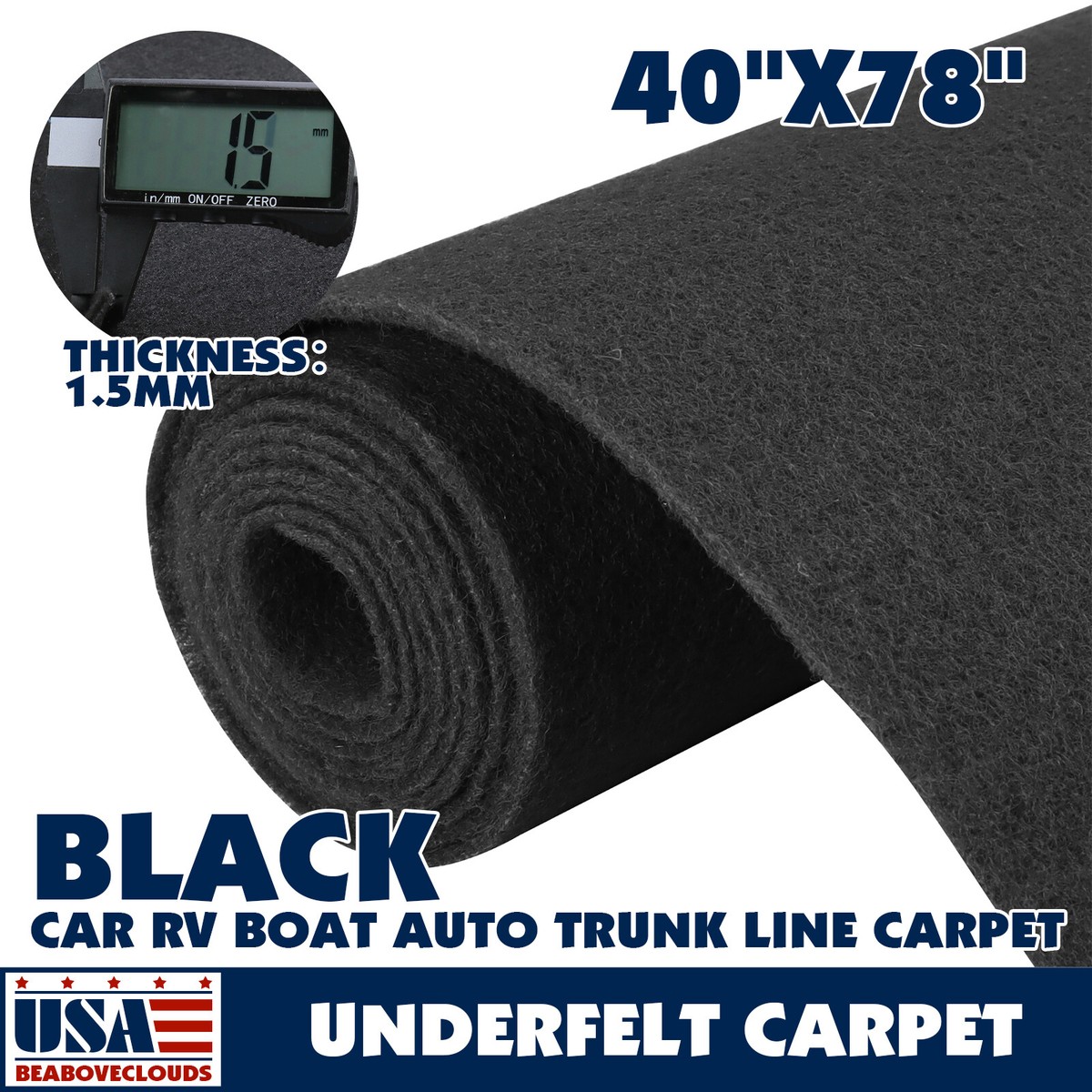 Cars Replacement Under-felt Carpet Auto Floor Trunk Liner 