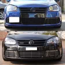 Für Volkswagen Golf 5 R32 2005-08 Glänzend Schwarz Frontgrill Kühlergrill
