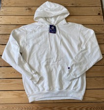 champion NWT men  s pullover hoodie sweatshirt size M white J7