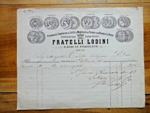 1881-FRATELLI LODINI San Giovanni in Persiceto-Fattura+ - Foto 1 di 1