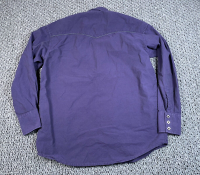 Wrangler George Strait Western Shirt Adult Medium Purple Textured