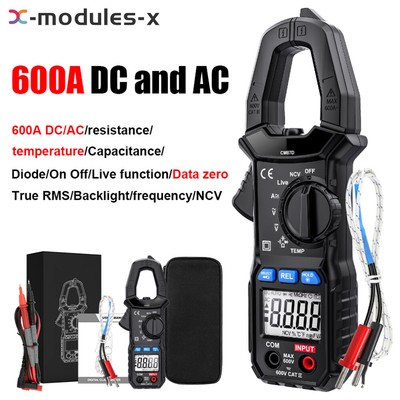 CM87D Digital Clamp Multimeters AC/DC Current Resistance Temp Tester Voltmeter