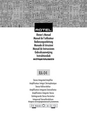 Bedienungsanleitung-Operating Istruzioni per Rotel RA-04