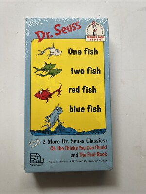 Dr. Seuss VHS One Fish Two Fish Red Fish Blue Fish PLUS Triple Feature Classics