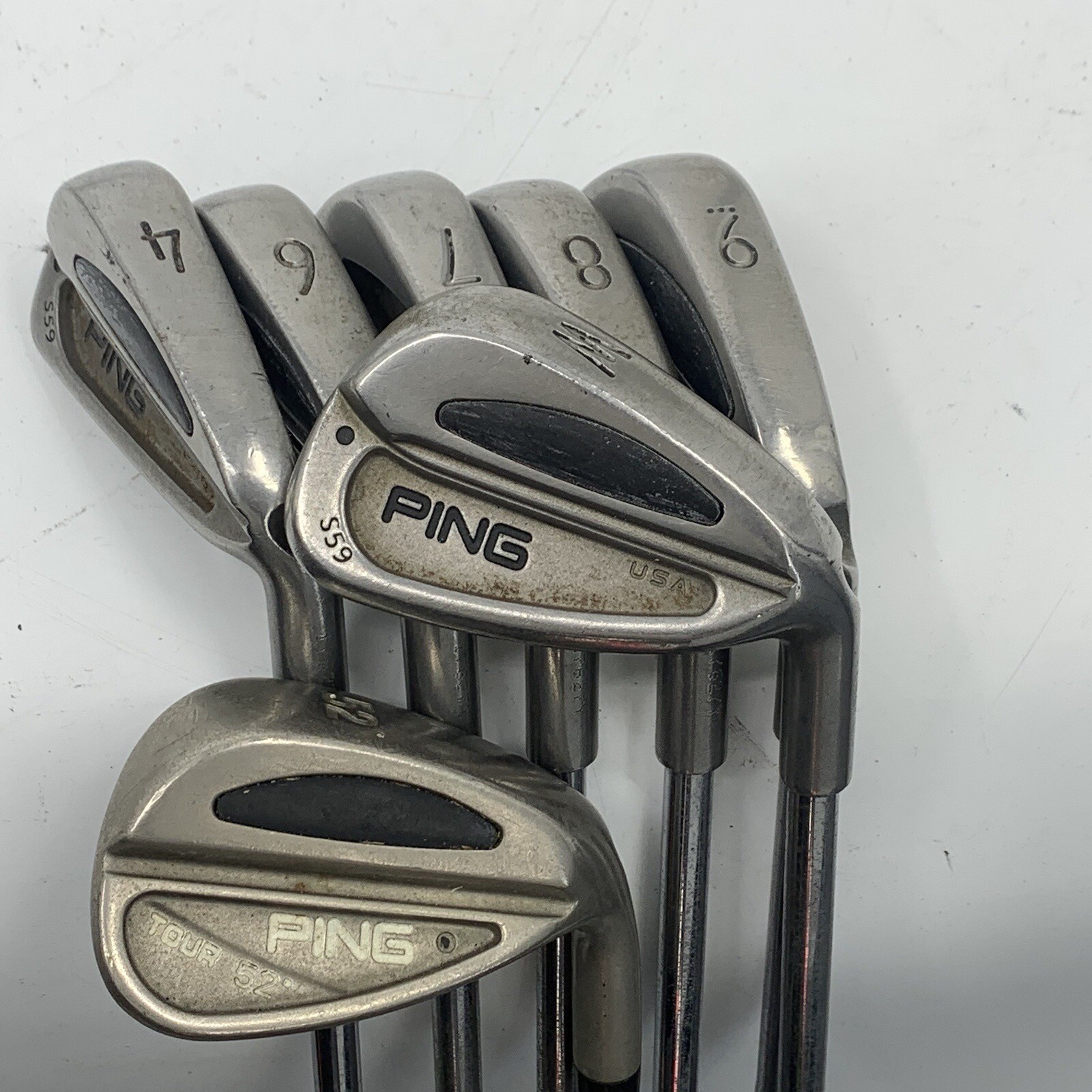 Ping S59 Black Dot Iron Set 4, 6PW + 52° GW Unmarked Steel Shaft eBay