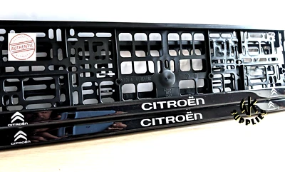 CITROËN 2x car number plate frame holder gel dome for Citroen **AUTHENTIC PRODUCT**