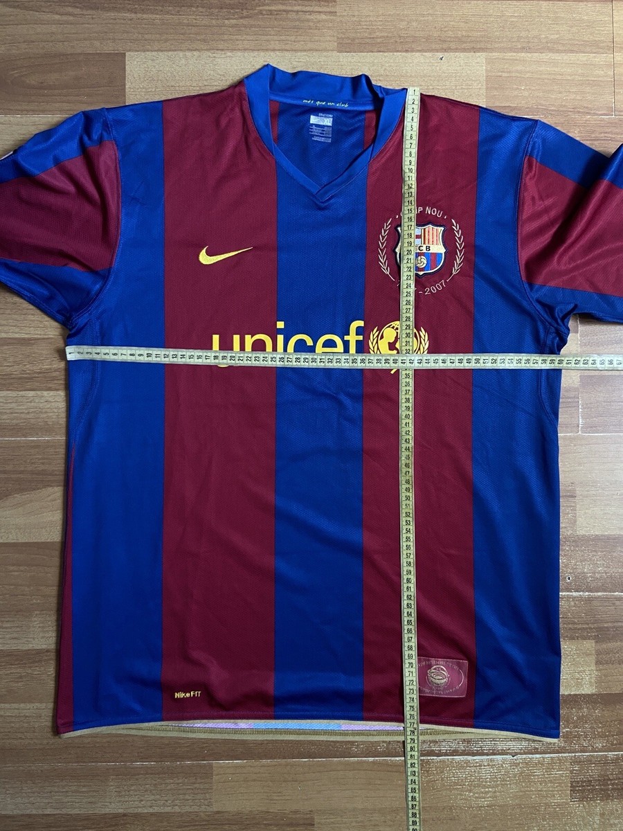BARCELONA 2007 2008 HOME SHIRT JERSEY NIKE 237741-855 sz XL MEN