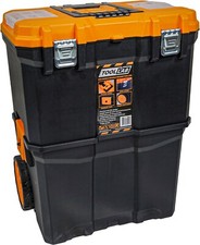 Pull Along Tool Box Stackable with Wheels Mobile Portable Organisation Storage