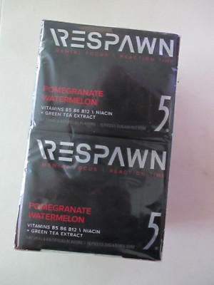 Respawn 5  GUM POMEGRANATE WATERMELON box of 10 Pack = 150 sticks Collectible