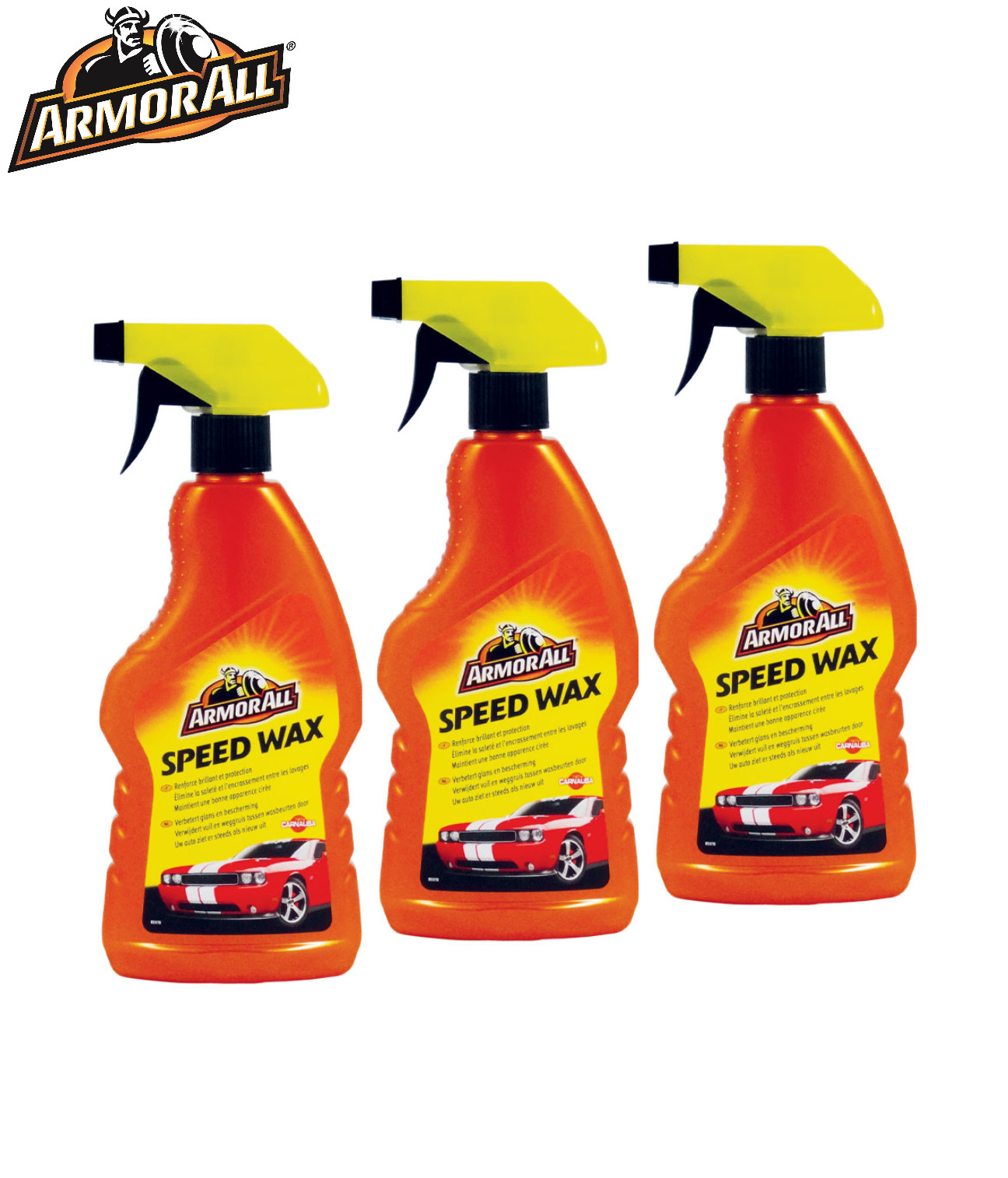 Cire rapide Armor All Speed Wax en spray de 500 ml avec protection hydrophobe durable
