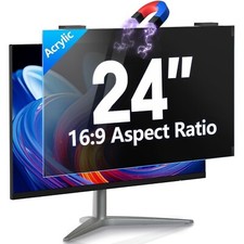 Magnetic Computer Privacy Screen 24 inch, 9H Hanging Privacy Screen for Computer