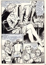 PANIQUE A WAKE PLANCHE ORIGINALE OSS 117 ADAPTATION BD ROMAN JEAN BRUCE page 123