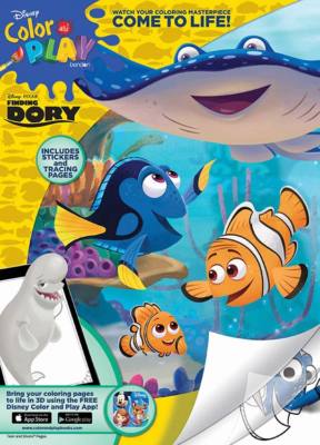 NEW Disney Pixar Finding Dory Color & Trace Book w/ Stickers - Color & Play App