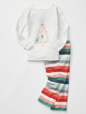 Baby GAP Microfleece 2pc Pajama Christmas PJ Set Top Pants 18 24mo 5T NWT Xmas