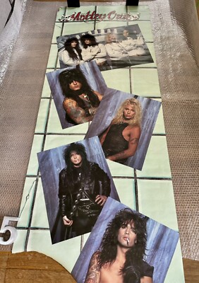 Motley Crue original 1989 huge door poster Dr. Feelgood Nikki Sixx