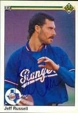 Jeff Russell autographed Baseball Card (Texas Rangers) 1990 Upper Deck #638