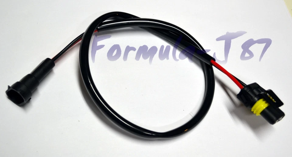 HID Kit Extension Wire H11 Two Harness Fog Light Replace Female Socket Xenon Fit - Image 3 of 4