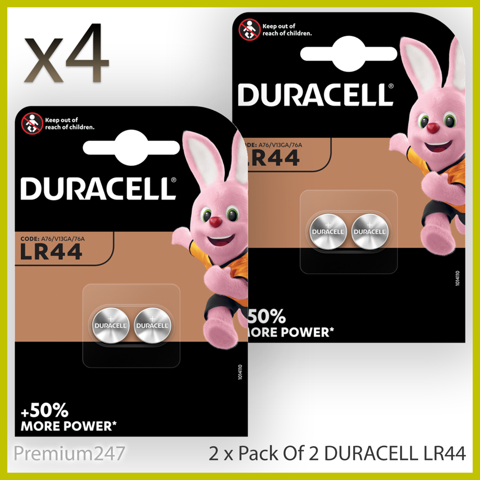 12 x DURACELL LR44 1.5V ALKALINE CELL BATTERY A76 AG13 SR44 GPA76