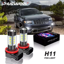 For Jeep Grand Cherokee 2014-2018 6000K LED Fog Lamp Light Bulbs H11 White 2x