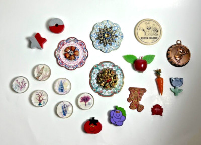 Lot Of 20 Refrigerator Magnets Kitchen Hallmark Russ Selfix Punch Studio Vintage