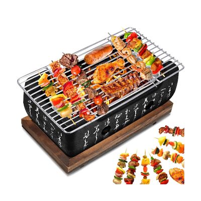Japanese Style Grill Portable Japanese Barbecue Grill Aluminum Alloy Hibachi ...