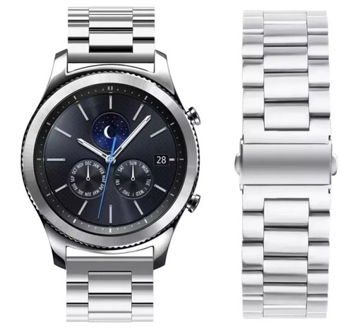 Cinturino Acciaio Argento per Samsung Galaxy Watch 6/5/4/3/Classic/Active Moda - Foto 2 di 10