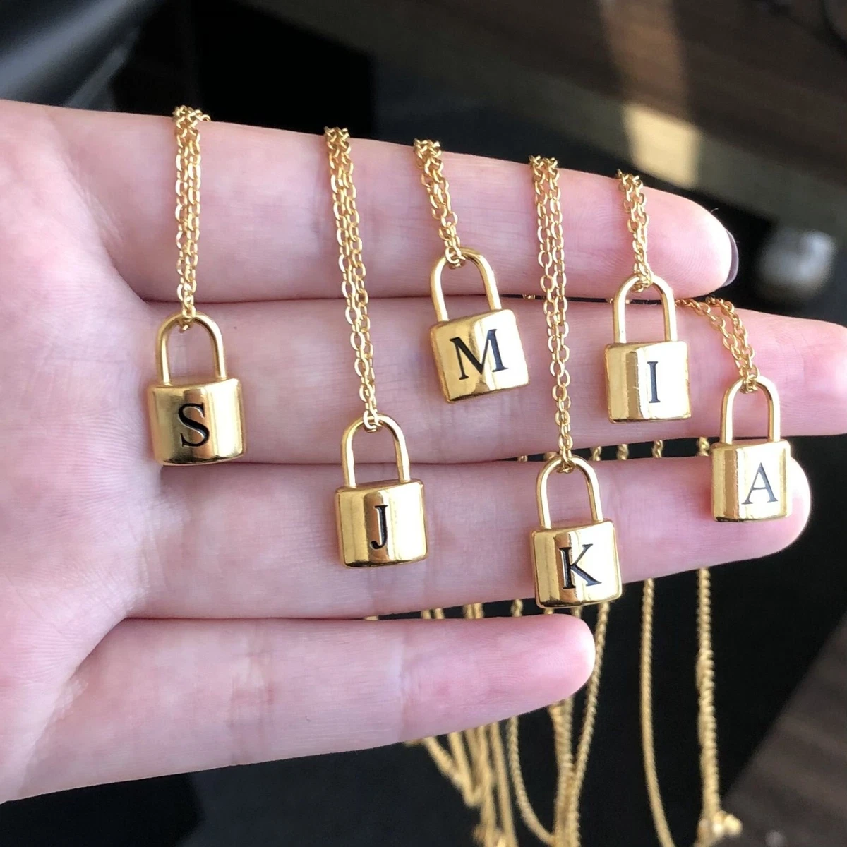 Alphabet Lock Necklace