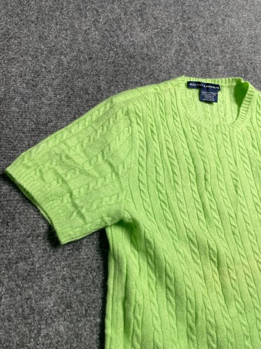 Suéter Top Ralph Lauren Golf Para Mujer Manga Corta Verde Tejido con Cable Talla S - Imagen 6 de 15