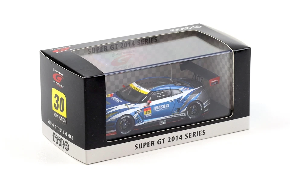 1:43 Ebbro Nissan Gt R R35 Eccellente GT300 Iwasaki Apr Gt-R 2014 #30 - Immagine 3 di 3