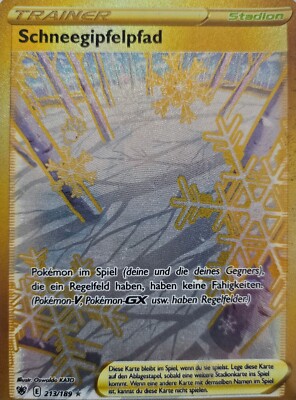 Pokemon Karte: Schneegipfelpfad 213/189 Astralglanz GOLD Trainer NM Deutsch