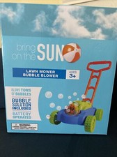 Bubble Blowing Lawn Mower with Bubble Solution Included NEW