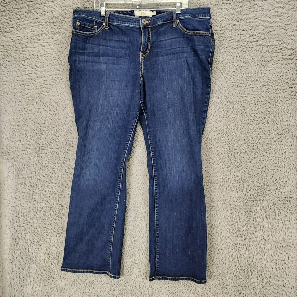 Torrid Jeans Womens 22 Dark Wash Stretch High Rise Shaping Relaxed Bootcut