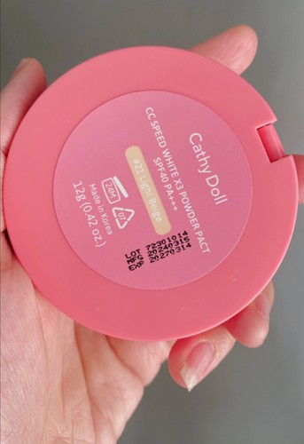 Cathy Doll CC Speed WhiteX3 Patto di Polvere SPF40 PA+++ 12g. 21 luci beige - Foto 4 di 8