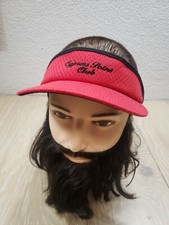 Vintage USA Made - Cypress Point Club Golf Visor Mesh Hat Red Black New Era