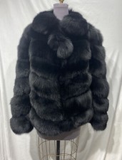 Black Fox Jacket Vcut Design Bomber (81248)