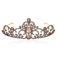 16.76ct Ice Diamond Black Rhodium Tiara 925 Sterling silver