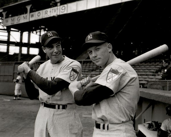 JOE DIMAGGIO - MICKEY MANTLE New York Yankees 8 x 10 Photo Poster Baseball