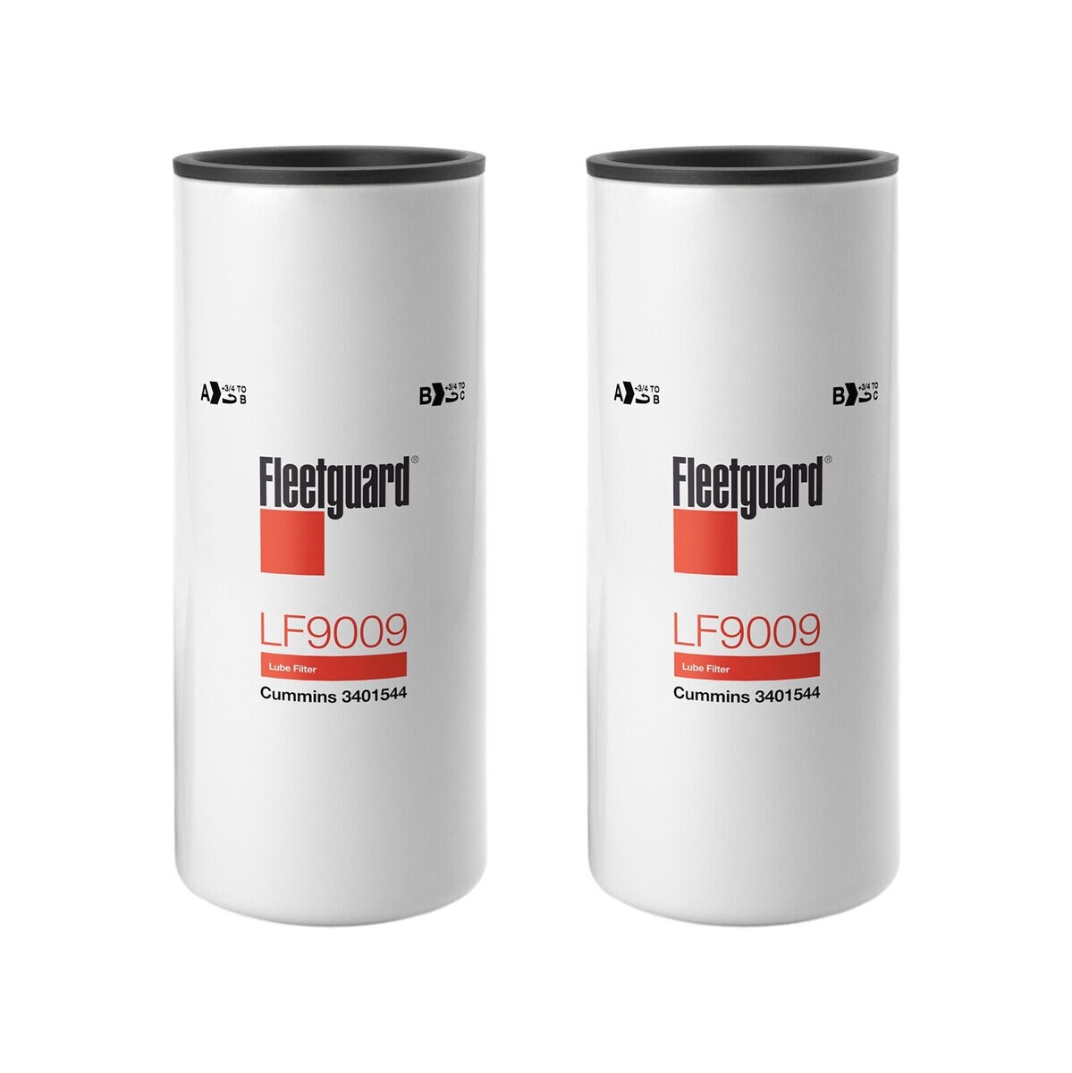 2) Genuine LF9009 Fleetguard Oil Filter for Cummins 3401544 (PACK