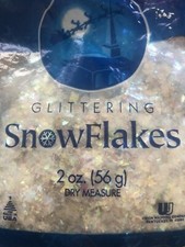 Glittering Snowflakes 2 oz. Dry Measure Christmas Decor - VINTAGE NOS
