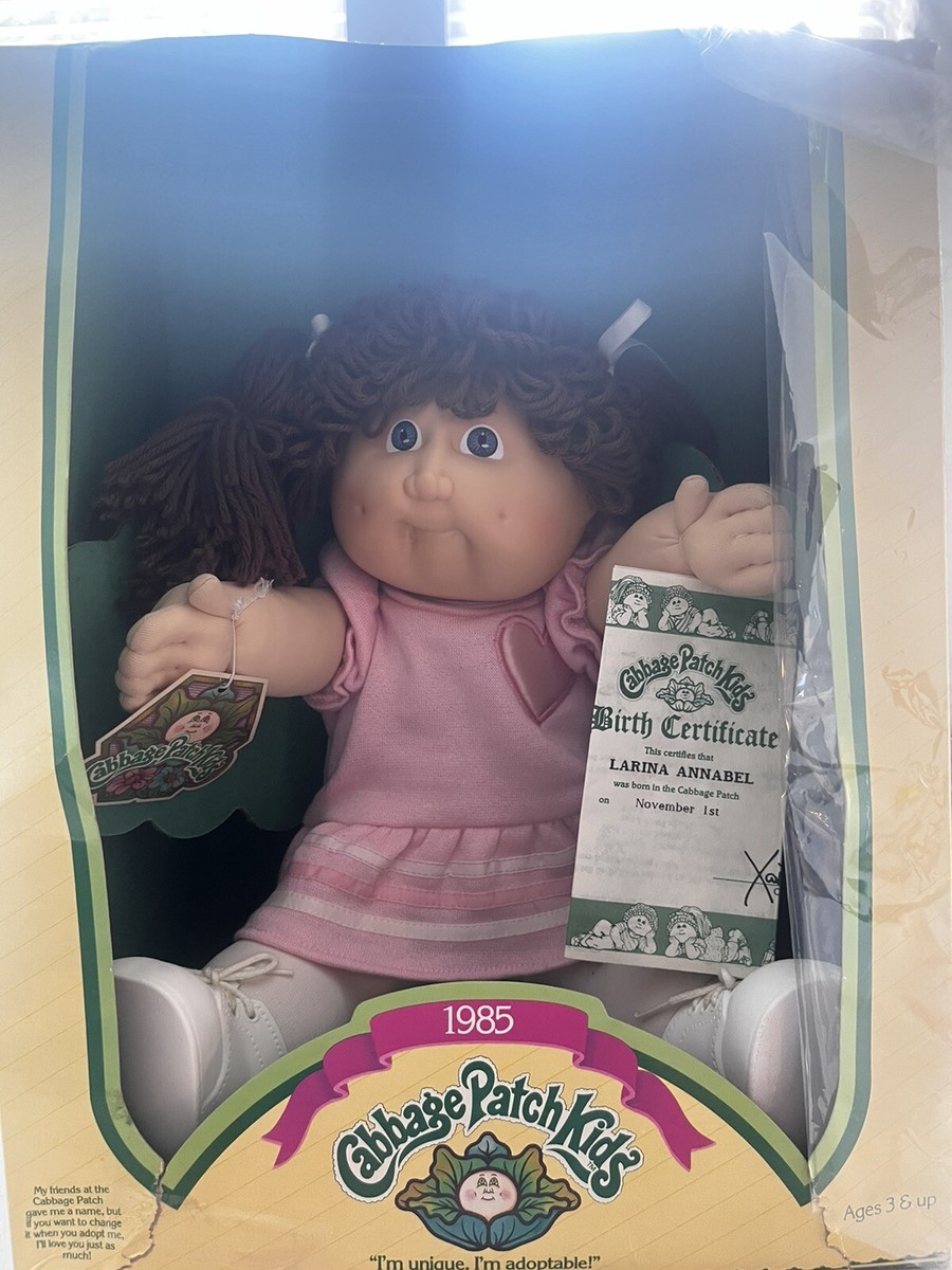 Vintage 1985 Cabbage Patch Kids Doll Larina Annabel W/Papers pre