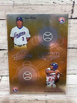 2002 Absolute Memorabilia Team Tandems Gold #TT17 V.Guerrero J.Vidro