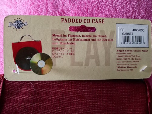 Eagle Creek gepolsterte 12 CD Hülle/Halter neu mit Etikett - Bild 6 von 6
