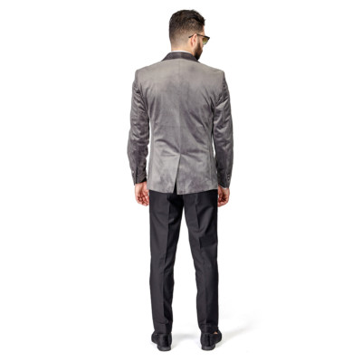 GREY Shawl Lapel VELVET Jacket Slim Fit Tuxedo 1 Button Black Pants BY AZAR MAN | eBay GREY Shawl Lapel VELVET Jacket Slim Fit Tuxedo 1 Button Black Pants BY AZAR MAN | eBay