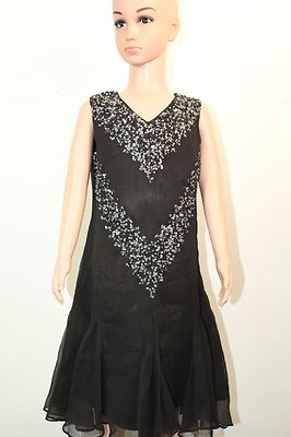 Blush By US Angels Girls Dress Sz 10 NWT Color Black Bling Sequin Shell & Lining