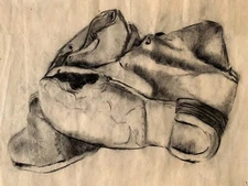 Mid 20th Century Dutsh School Impressionist Сharcoal Painting